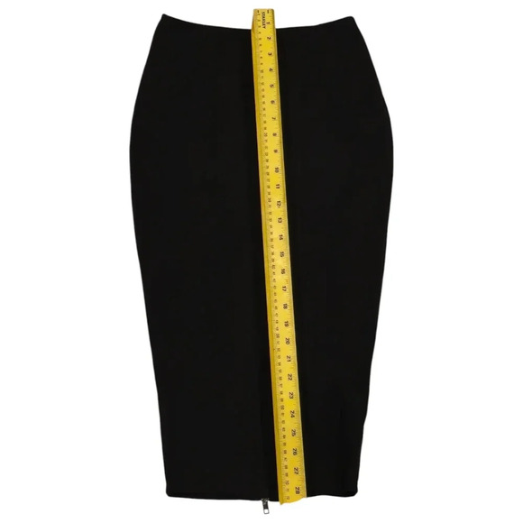 Revolve NUDE Black Full Length Back Zipper Pencil Skirt Slit High Waist Size S - Picture 9 of 10